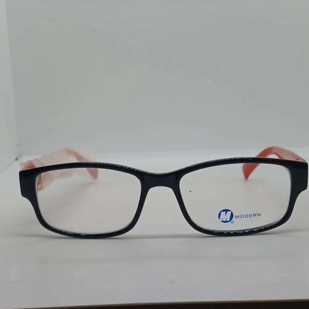 NWT MEN'S MODERN EYEGLASS FRAMES CHILL BLACK ORANGE